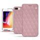 Apple iPhone 8 Plus leather case - Rose - Couture ( Nappa - Pantone 2365C ) 