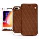 Lederschutzhülle Apple iPhone 8 Plus - Marron - Couture ( Nappa - Pantone 1615C ) 