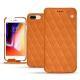 Housse cuir Apple iPhone 8 Plus - Orange - Couture ( Nappa - Pantone 1495U ) 