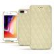 가죽 커버 Apple iPhone 8 Plus - Ivoire - Couture ( Sleek P C12 - White ) 