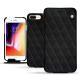 Lederschutzhülle Apple iPhone 8 Plus - Negre poudro - Couture