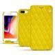 Apple iPhone 8 Plus leather case - Jaune fluo - Couture