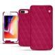 Lederschutzhülle Apple iPhone 8 Plus - Rose fluo - Couture