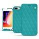 Lederschutzhülle Apple iPhone 8 Plus - Bleu fluo - Couture