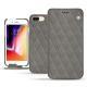 Funda de piel Apple iPhone 8 Plus - Acier vintage - Couture