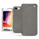 Housse cuir Apple iPhone 8 Plus - Acier vintage ( Pantone 403C ) 
