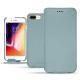 가죽 커버 Apple iPhone 8 Plus - Bleu Ciel PU