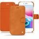 Apple iPhone 8 Plus leather case - Mandarine vintage ( Pantone 165C ) 