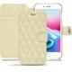 Lederschutzhülle Apple iPhone 8 Plus - Ivoire - Couture ( Sleek P C12 - White ) 