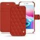 Apple iPhone 8 Plus leather case - Papaye - Couture ( Pantone 180C ) 