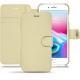 Apple iPhone 8 Plus leather case - Beige PU