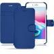 Apple iPhone 8 Plus leather case - Bleu Océan PU