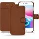 가죽 커버 Apple iPhone 8 Plus - Marron PU