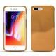 Apple iPhone 8 Plus leather cover - Or Maïa ( Pantone 871C ) 