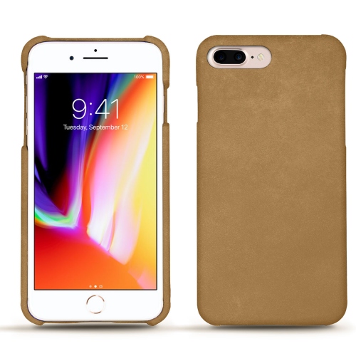 Capa em pele Apple iPhone 8 PlusSable vintage ( Pantone #9b7340 ) 