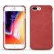 Apple iPhone 8 Plus leather cover - Cerise vintage ( Pantone 185C ) 