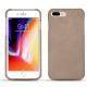 Coque cuir Apple iPhone 8 Plus - Taupe vintage ( Pantone 7530C ) 