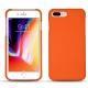 Coque cuir Apple iPhone 8 Plus - Orange fluo