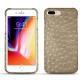 Apple iPhone 8 Plus leather cover - Autruche desert