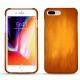 Apple iPhone 8 Plus leather cover - Orange Patine