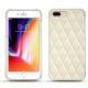 Lederschutzhülle Apple iPhone 8 Plus - Blanc - Couture ( Bologna - White ) 