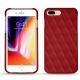 가죽 커버 Apple iPhone 8 Plus - Rouge - Couture ( Nappa - Pantone 199C ) 