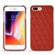 Capa em pele Apple iPhone 8 Plus - Papaye - Couture ( Pantone 180C ) 