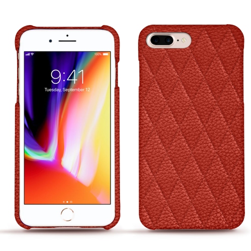 Lederschutzhülle Apple iPhone 8 PlusPapaye - Couture ( Pantone #b54317 ) 