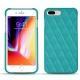 Coque cuir Apple iPhone 8 Plus - Bleu fluo - Couture