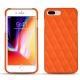 Apple iPhone 8 Plus leather cover - Orange fluo - Couture