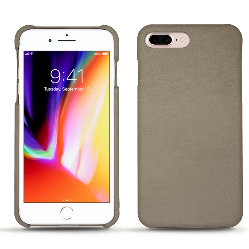 レザーケース Apple iPhone 8 PlusDarboun sabla ( Pantone #BCB1A1 )
