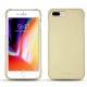 Coque cuir Apple iPhone 8 Plus - Beige PU