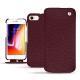 レザーケース Apple iPhone 8 - Lie de vin ( Pantone 5115C ) 