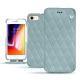 Funda de piel Apple iPhone 8 - Bleu ciel - Couture ( Nappa - Pantone 277C ) 