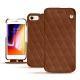 レザーケース Apple iPhone 8 - Marron - Couture ( Nappa - Pantone 1615C ) 