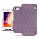 Custodia in pelle Apple iPhone 8 - Lilas - Couture ( Nappa - Pantone 2645U ) 