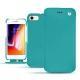 Capa em pele Apple iPhone 8 - Bleu fluo