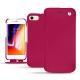 レザーケース Apple iPhone 8 - Rose fluo