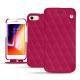 Capa em pele Apple iPhone 8 - Rose fluo - Couture