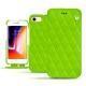 Lederschutzhülle Apple iPhone 8 - Vert fluo - Couture