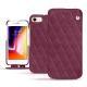 Capa em pele Apple iPhone 8 - Prune vintage - Couture