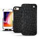 レザーケース Apple iPhone 8 - Autruche nero