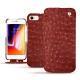 Funda de piel Apple iPhone 8 - Autruche ciliegia