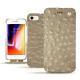 Custodia in pelle Apple iPhone 8 - Autruche desert