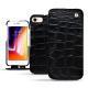 Capa em pele Apple iPhone 8 - Crocodile nero