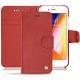 Housse cuir Apple iPhone 8 - Cerise vintage ( Pantone 185C ) 