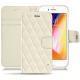 Lederschutzhülle Apple iPhone 8 - Blanc - Couture ( Bologna - White ) 
