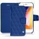 レザーケース Apple iPhone 8 - Bleu océan - Couture ( Nappa - Pantone 293C ) 