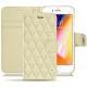 レザーケース Apple iPhone 8 - Ivoire - Couture ( Sleek P C12 - White ) 