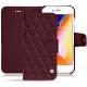 Funda de piel Apple iPhone 8 - Lie de vin - Couture ( Pantone 5115C ) 